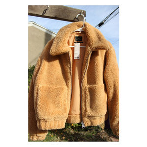 Urban Outfitters Cropped Teddy Jacket